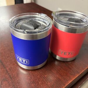 YETI Blue and Pink Tumblers